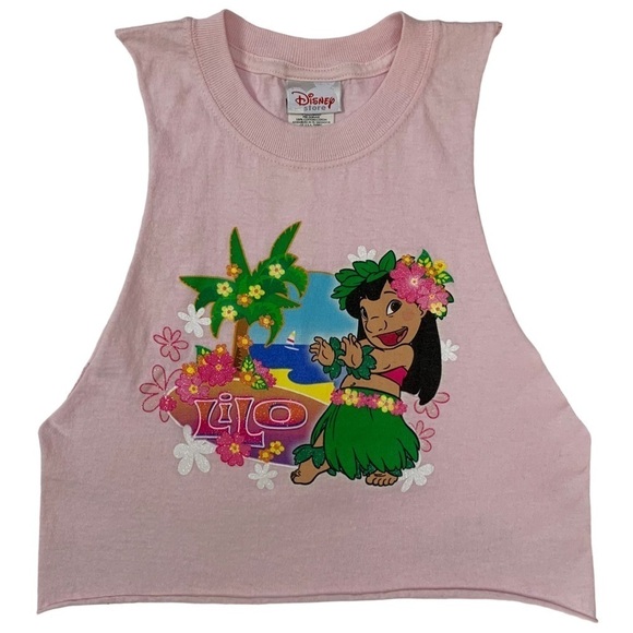 Disney Lilo and Stitch Pink Graphic Tank T-Shirt - Picture 5 of 10